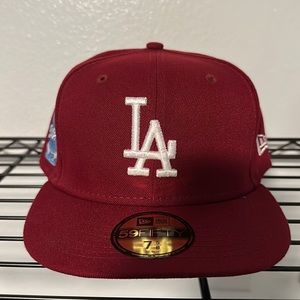 LA Dodger 2020 World Series Air Force Blue under visor 59Fifty Fitted Hat